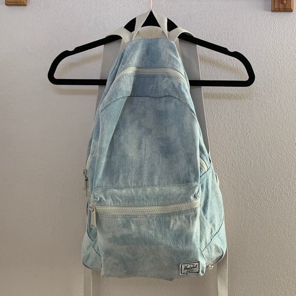 herschel bleached denim backpack